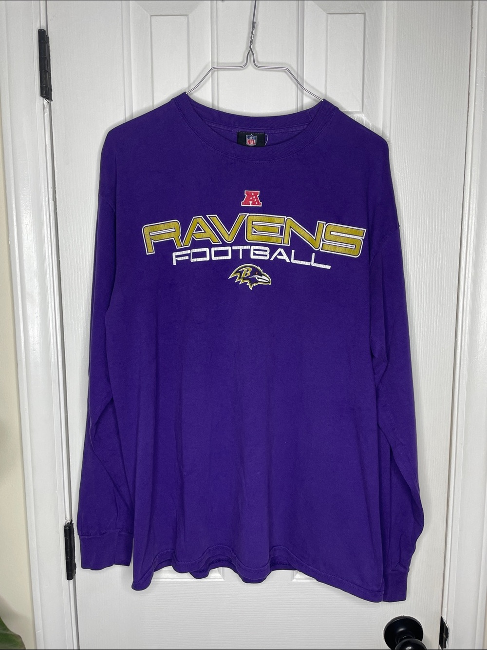 NFL Purple Baltimore Ravens Long-Sleeve Football Tee